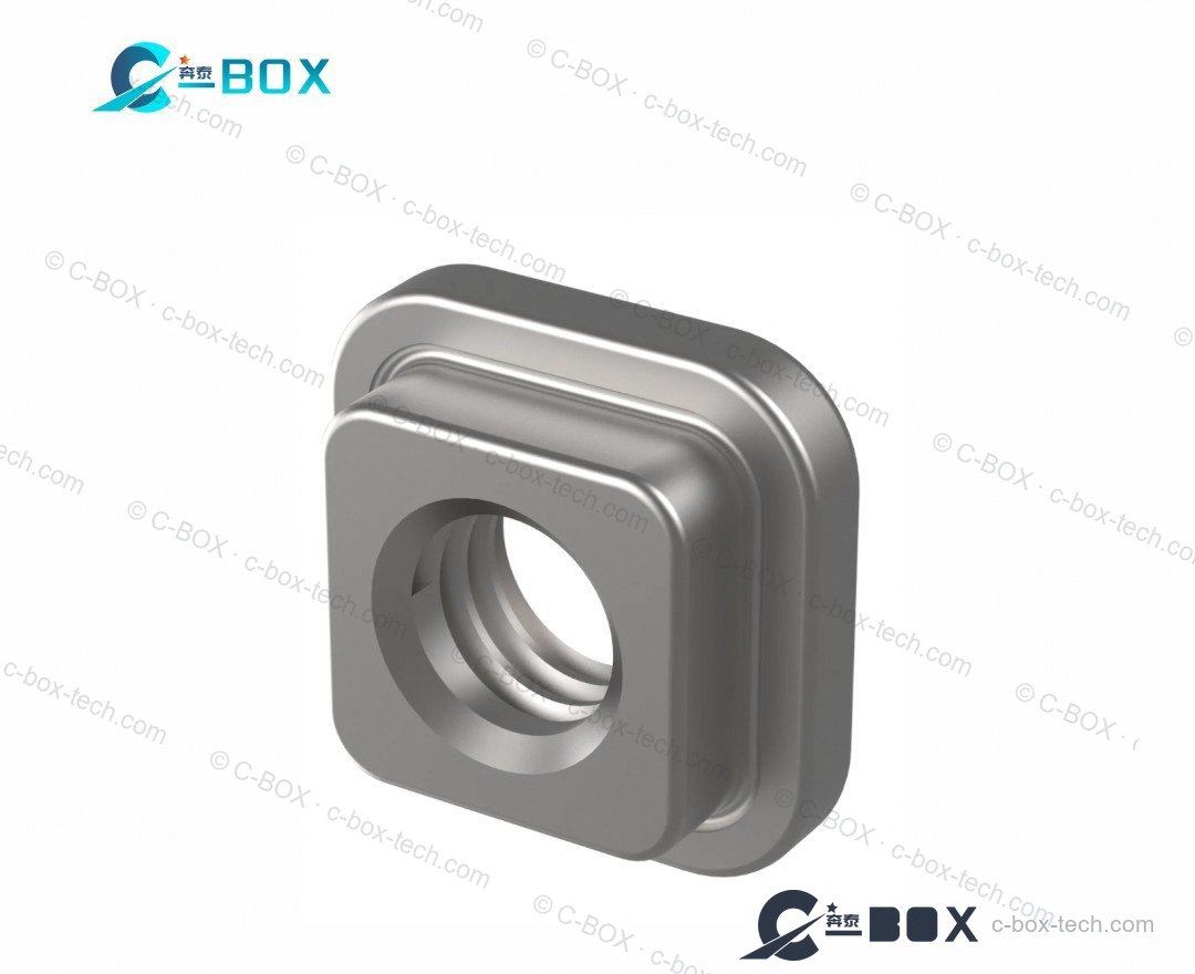 Square nut M4 — angled view, C-BOX 24560-140