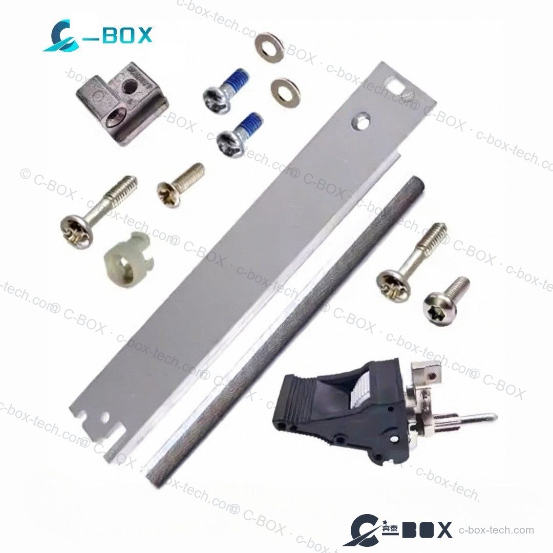 C-BOX 19-inch front panel kit with screws, handle and EMC parts