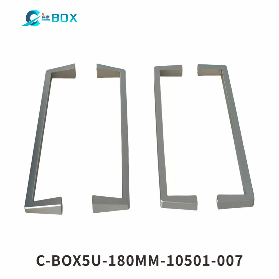 C-BOX Front Handle One-Piece, Width 12.2 mm, Clear Anodized, 194 mm, catalog number 10501-007