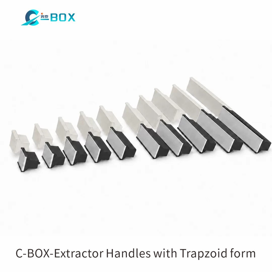 Static Handle, 9 HP, Grey, Trapezoid Form | 20808-063 | C-BOX