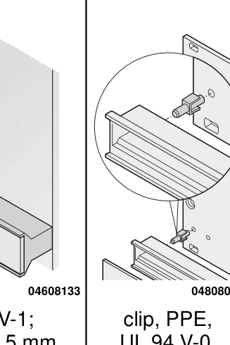 C-BOX Static Handle, Trapeziform, Plastic, Grey, 4 HP, catalog number 20809-295
