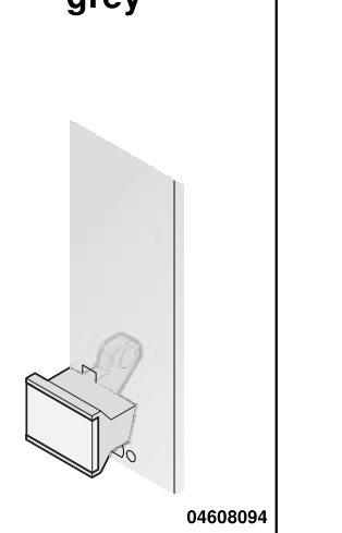 C-BOX Extractor Handle, Trapeziform, Type 1, Bottom, Grey, catalog number 20817-327
