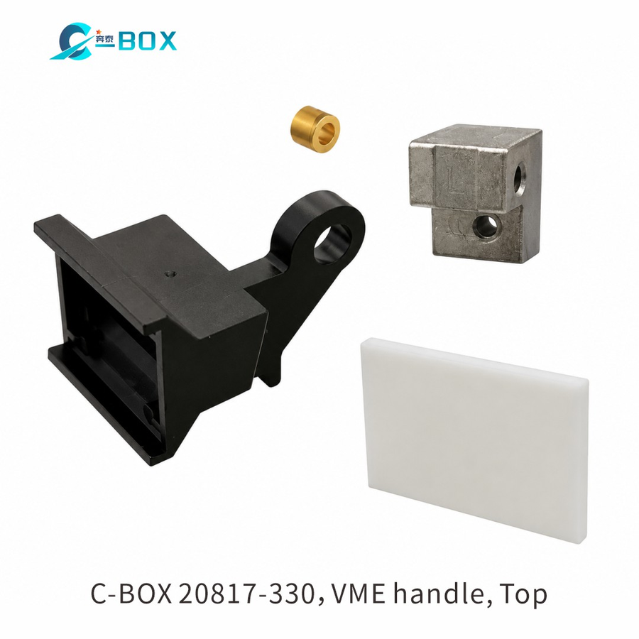 C-BOX Extractor Handle Trapezoid Form, Type 1, Top, Black, catalog number 20817-330
