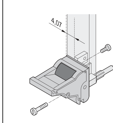 C-BOX Inserter/Extractor Handle, Type IEL, Light Grey Lever, Black Key, Bottom, catalog number 20817-620