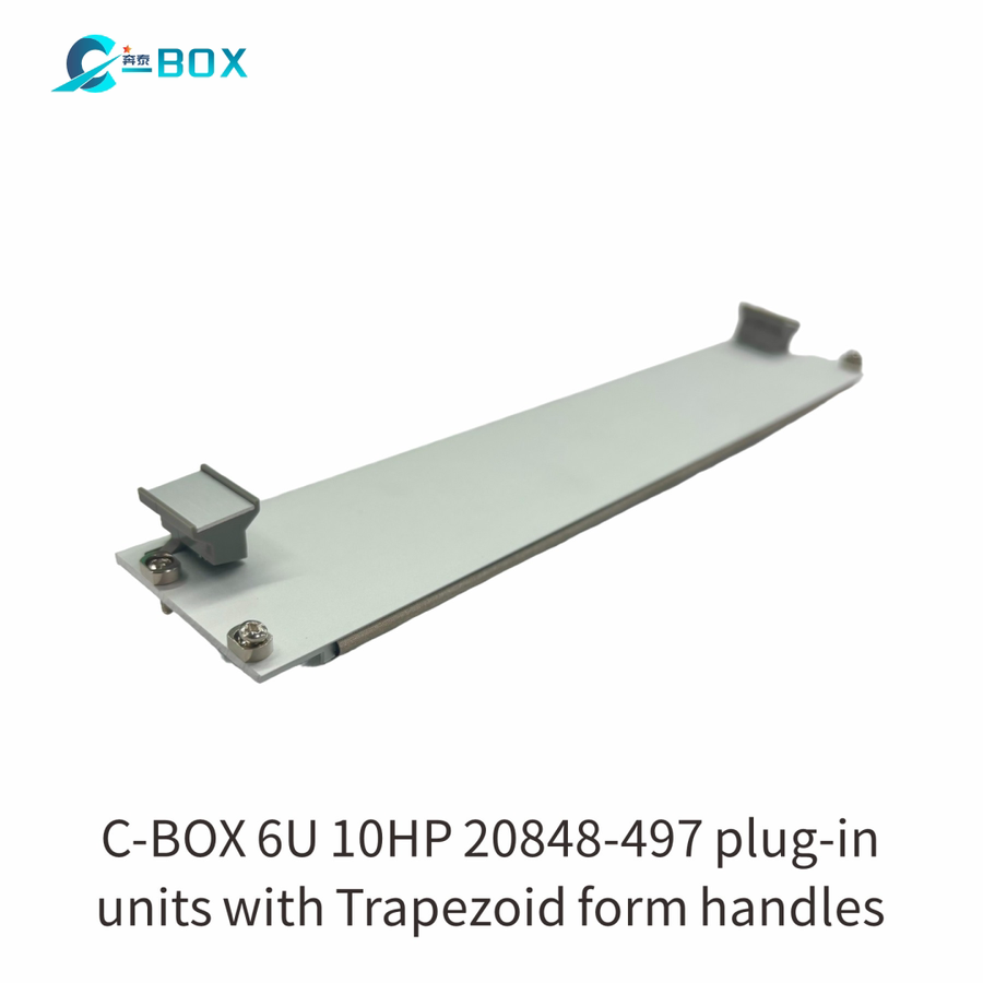 C-BOX Plug-In Unit Kit With Extraction Handle Type 1, Shielded, Grey, 6 U, 10 HP, catalog number 20848-497