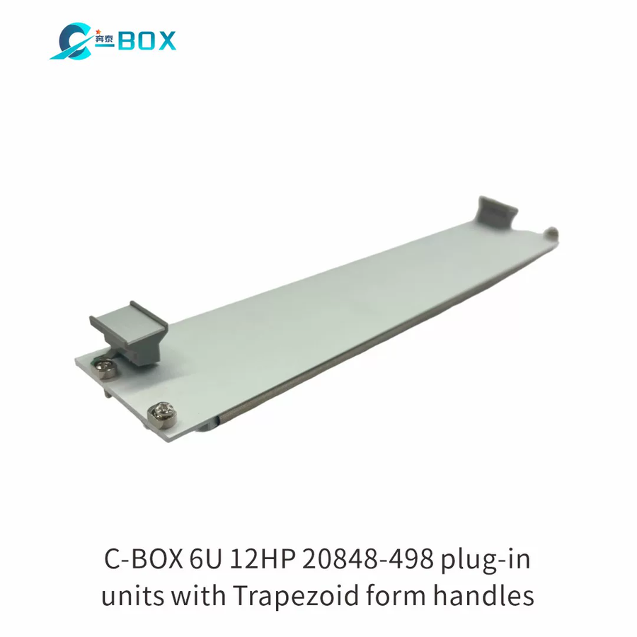C-BOX Plug-In Unit Kit With Extraction Handle Type 1, Shielded, Grey, 6 U, 12 HP, catalog number 20848-498