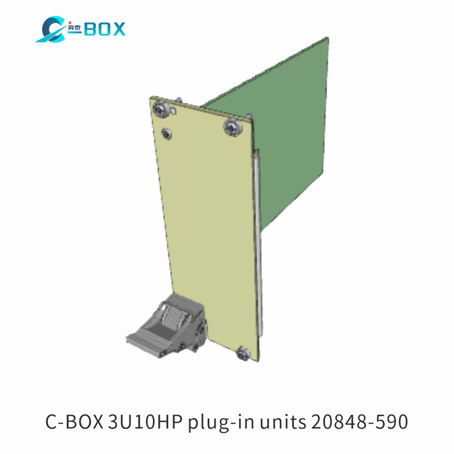 C-BOX Plug-In Unit Kit With IEL Handle, Shielded, Black 3 U, 10 HP, catalog number 20848-590