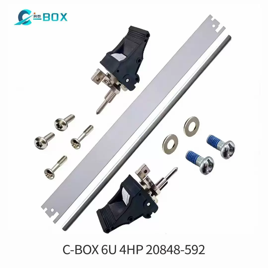 C-BOX Plug-In Unit Kit With IEL Handle, Shielded, Black, 6 U, 6 HP, catalog number 20848-594
