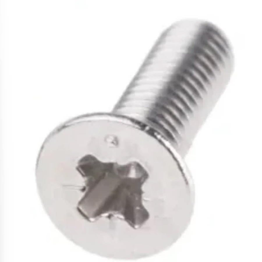 C-BOX Countersunk Screw, Raised, Cross Recess, M2.5 x 8 mm, Steel Nickel Plated; 100 pieces, catalog number 21100-429