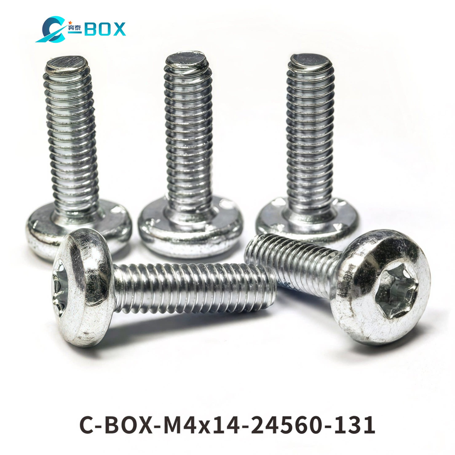 C-BOX Panhead Screw, Torx 20, GND Function, M4 x 14 mm, Steel Zinc Plated; 10 pieces, catalog number 24560-131