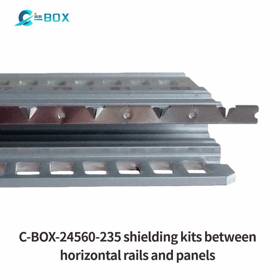 C-BOX EuropacPRO EMC Shielding Kit Front/Rear Panel to Horizontal Rail , 84 HP, 10 Pieces, catalog number 24560-235