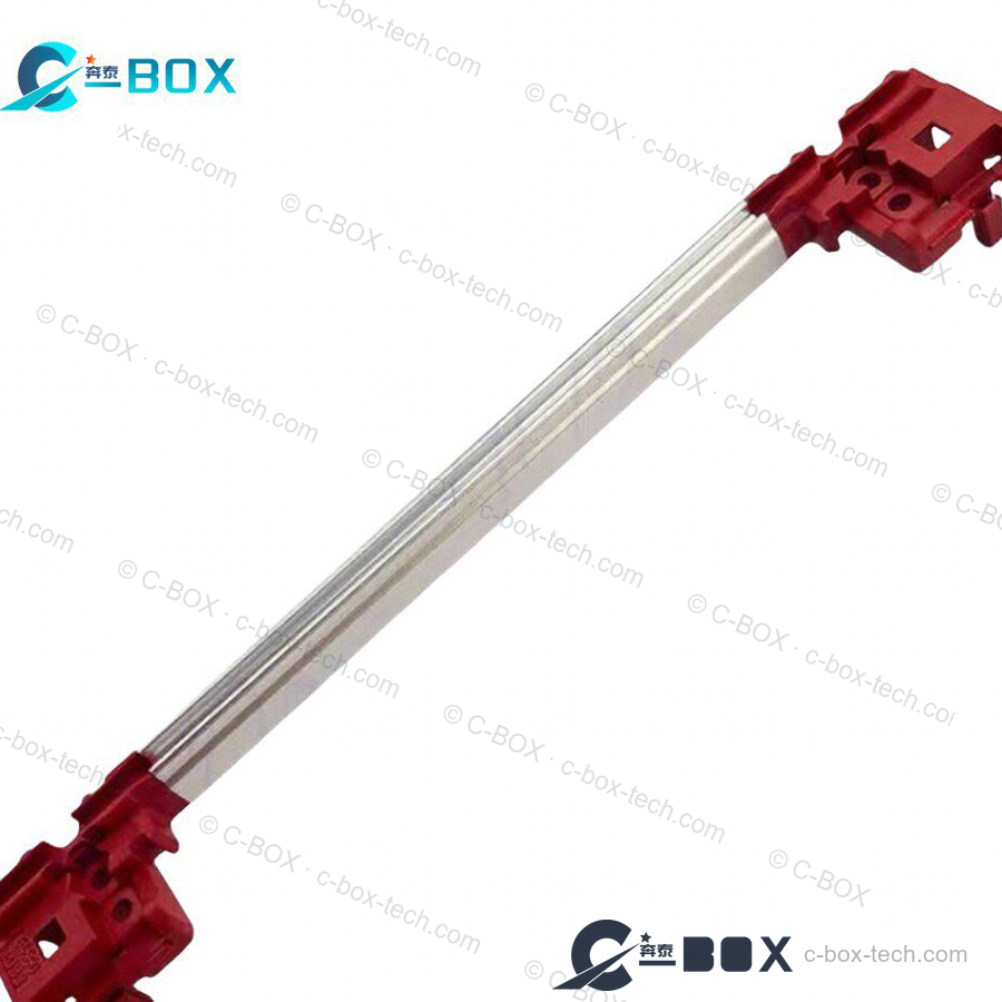 C-BOX Guide Rail, Aluminum, 160 mm, Red, catalog number 24561-328