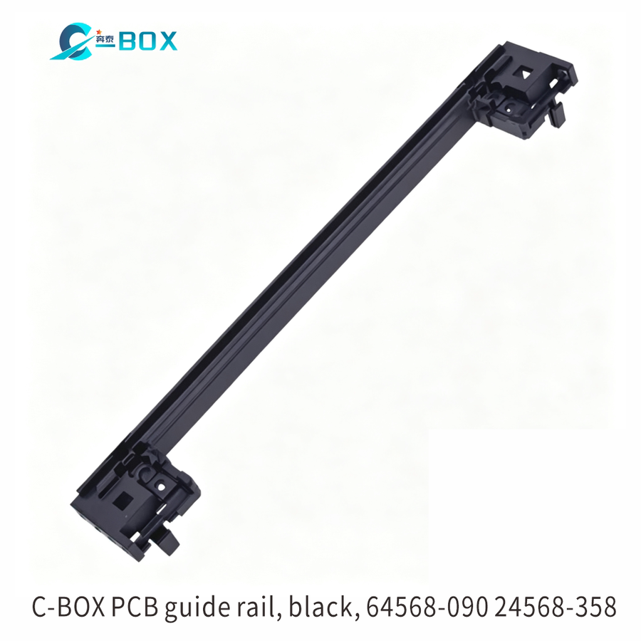 C-BOX Guide Rail With Coding for CompactPCI/ VME64x, PC, 160 mm, 2 mm Groove Width, Grey, 10 Pieces, catalog number 24568-358