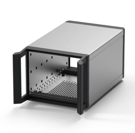 C-BOX RatiopacPRO 19" Case, Retrofittable Shielding With Handles, 3 U, 28 HP, 255 mm, catalog number 24571-702