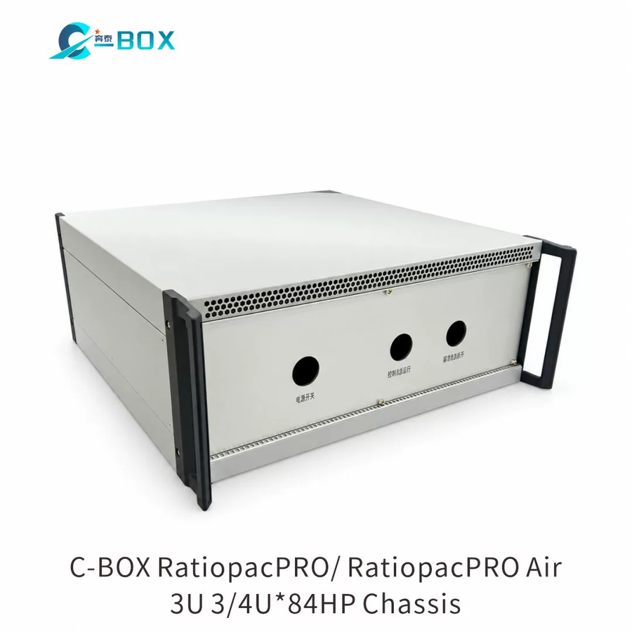 C-BOX RatiopacPRO AIR 19" Case, Retrofittable Shielding With Handles, 3/4 U, 63 HP, 315 mm, catalog number 24571-873
