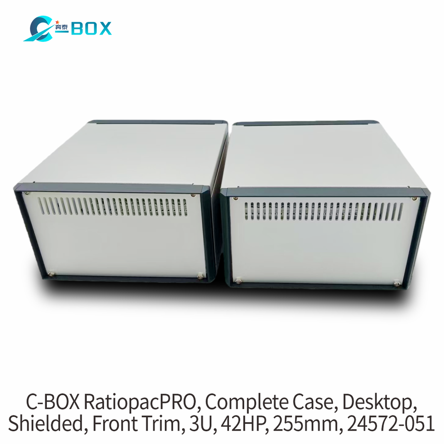 C-BOX RatiopacPRO, Complete Case, Desktop, Shielded, Front Trim, 3 U, 42 HP, 255 mm, catalog number 24572-051