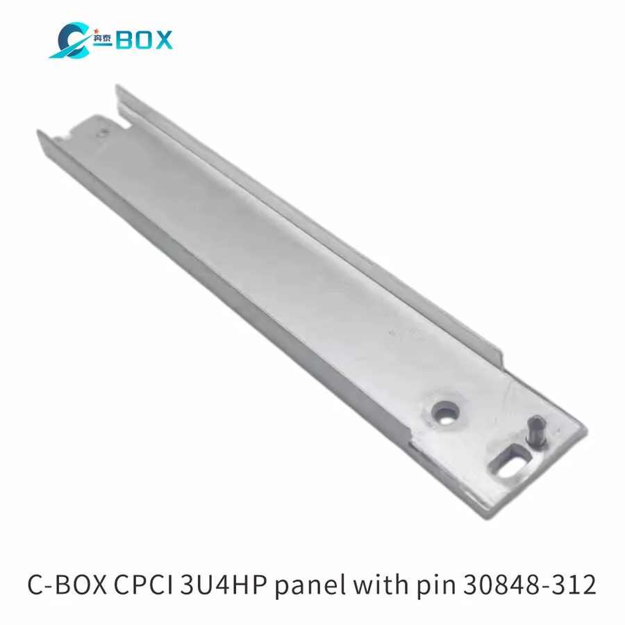 C-BOX Plug-In Unit U-Profile Front Panel for IEL, IET, Type 2 Handle 3 U, 4 HP, 2.5 mm, Al, Front Anodized, Rear Conductive, catalog number 30848-312