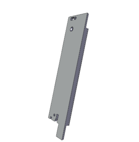 C-BOX Plug-In Unit U-Profile Front Panel for IEL, IET, Type 2, 3 U, 6 HP, 0.1" Offset, 2.5 mm, Al, Front Anodized, Rear Conductive, catalog number 30848-428