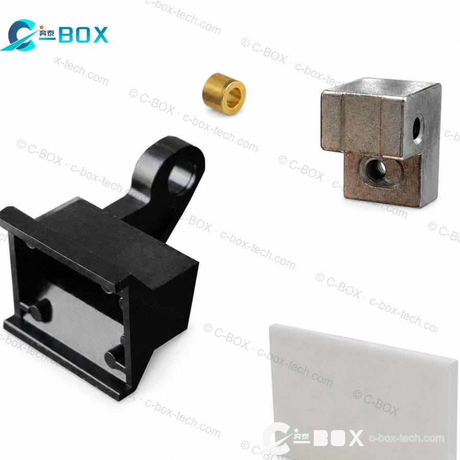 C-BOX Extractor Handle, Trapezoid, Type 1, Bottom, Black, catalog number 60817-135
