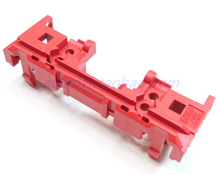 C-BOX Guide Rail With Coding for CompactPCI/ VME64x, Plastic, 70 mm, 2 mm Groove Width, Red, 50 Pieces, catalog number 64560-085