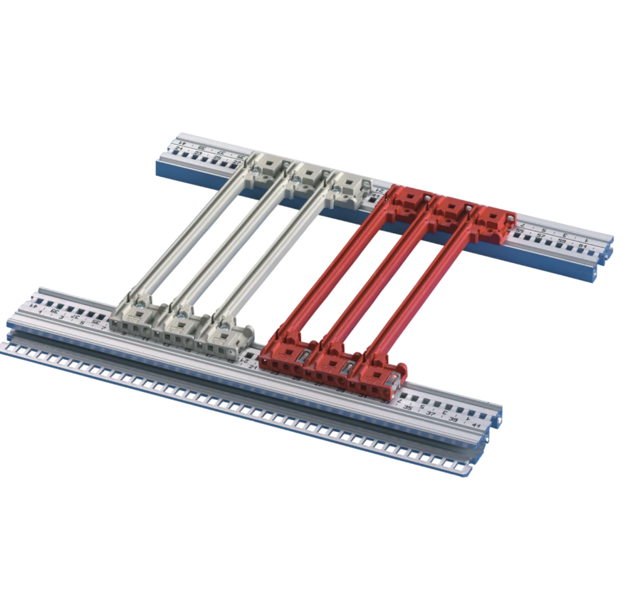 C-BOX Guide Rail With Coding for CompactPCI/ VME64x, Plastic, 160 mm, 2 mm Groove Width, Grey, 50 Pieces, catalog number 64560-090