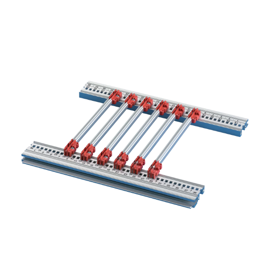 C-BOX Guide Rail End Piece, Accessory Type, PC, Groove Width 2 mm, Red, catalog number 64568-008